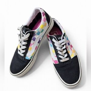 Vans Old Skool Rainbow Checkerboard Sneakers Women’s 7.5